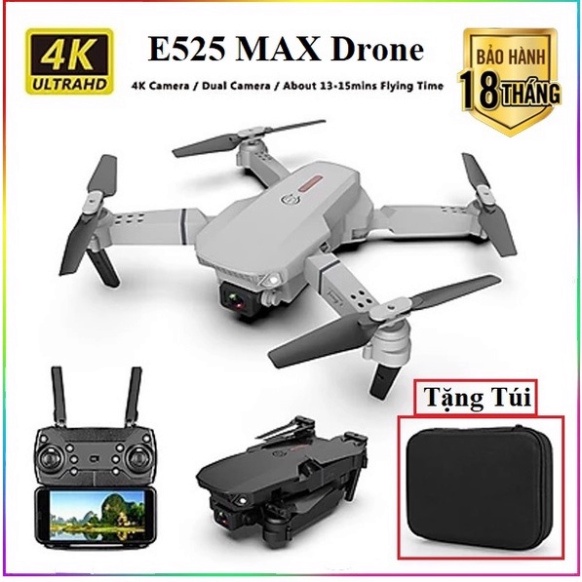 2 Camera + Bay Xa 200M GPS Flycam E88 Pro Drone 4K HD Camera Kép Có Định Vị 1080P WiFi Pin Khỏe Bay Xa 200M Máy bay