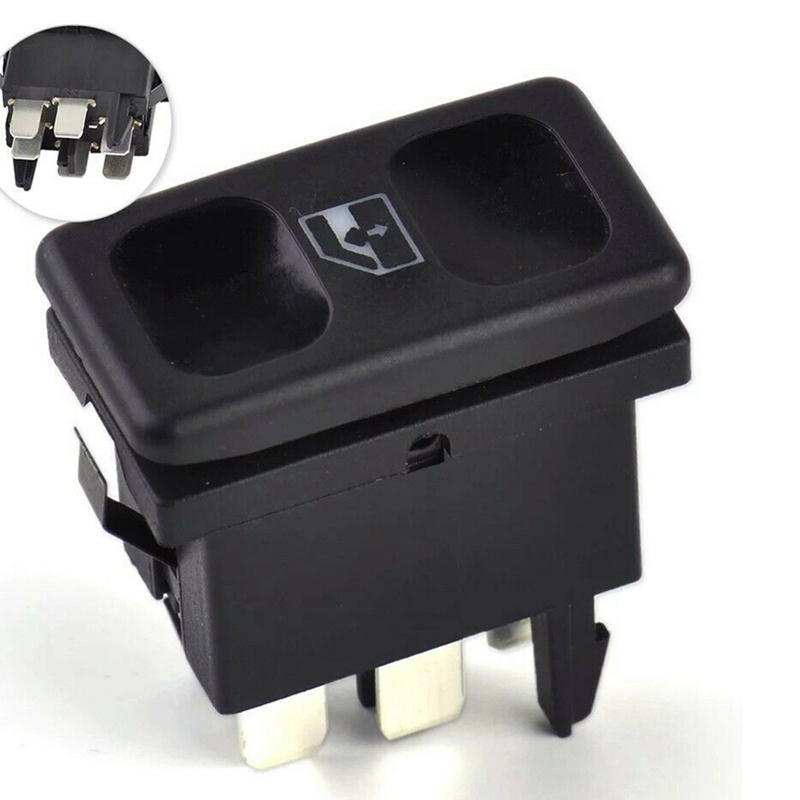 1 Nút Công Tắc Điều Khiển Cửa Sổ Xe Hơi Bằng Nhựa Kim Loại Màu Đen 191959855 Phụ Kiện BDP605 Chuyên Dụng Cho Xe Golf Jetta MK2 1985-1987 1988 1989