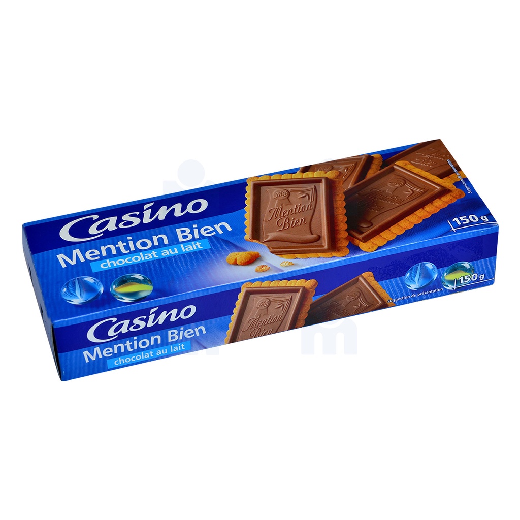 Bánh Quy Bơ Socola Sữa Casino 150g Nhập Khẩu - Casino Biscuits Mention Bien Chocolat au Lait