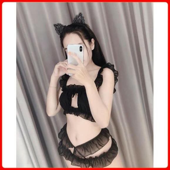 Bộ đồ ngủ cosplay sexy, bộ đồ lót cosplay Lolita mã X bikini gợi cảm quyến rũ Fullset  [LamiaStore] | BigBuy360 - bigbuy360.vn
