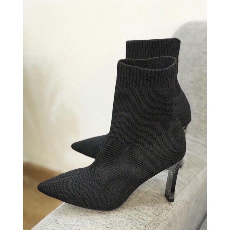 Bốt len gót gương 7cm cao cấp | BigBuy360 - bigbuy360.vn