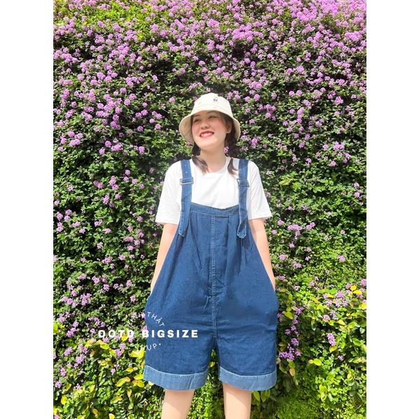 Yếm quần big size nữ dáng ngố lật lai (OOTD BIGSIZE 60-90KG)