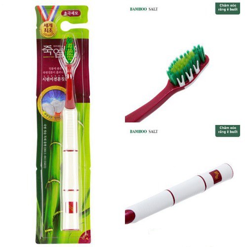 VỈ 3 BÀN CHẢI MUỐI TRE BAMBOO SALT SHIRINNEE CHĂM SÓC RĂNG Ê BUỐT