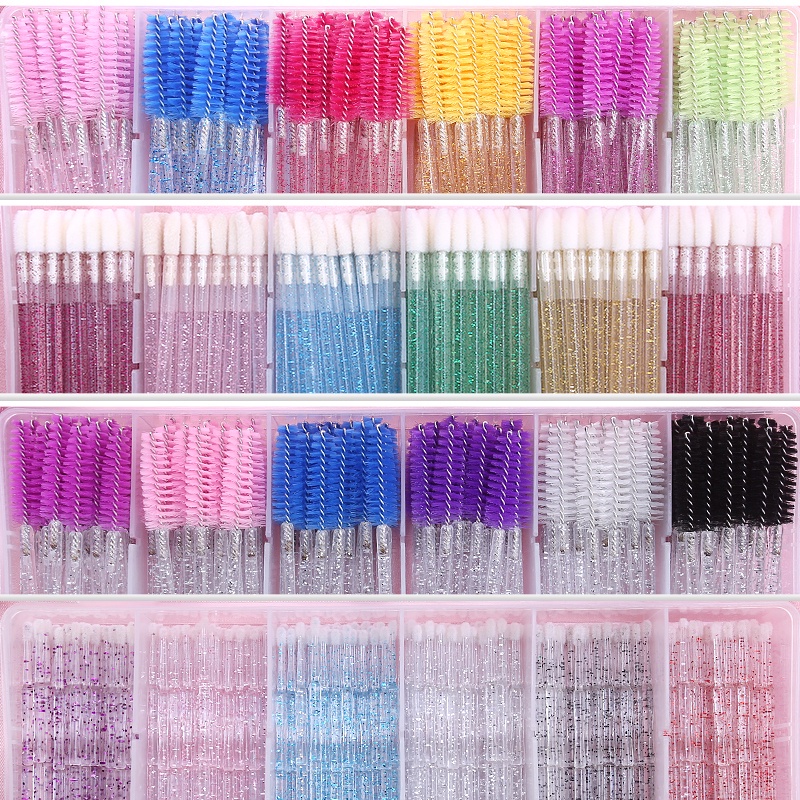 Thiết bị kéo dài lông mi với hộp 180/300 đánh lông mi loại bỏ Mascara bôi trên trang điểm vi mô.