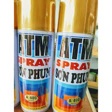 Sơn xịt ATM cho xe máy Spray A228 Gold ( Vàng nhũ )