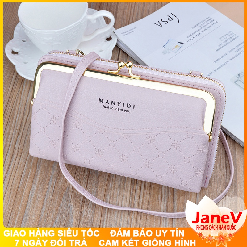 Ví Cầm Tay Nữ Dài Đeo Chéo Cao Cấp Sang Trọng Phong Cách Hàn Quốc TVNN396