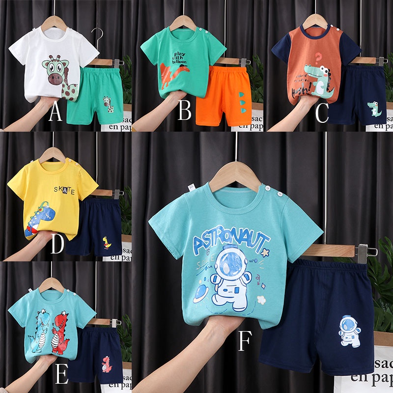Set trang phục SANITKUN áo thun tay ngắn và quần short cotton thoáng khí thời trang mùa hè 2022 cho bé gái