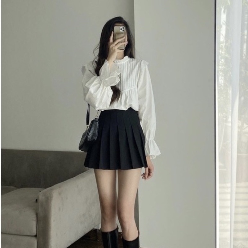 Chân váy tennis basic phong cách Hàn Quốc