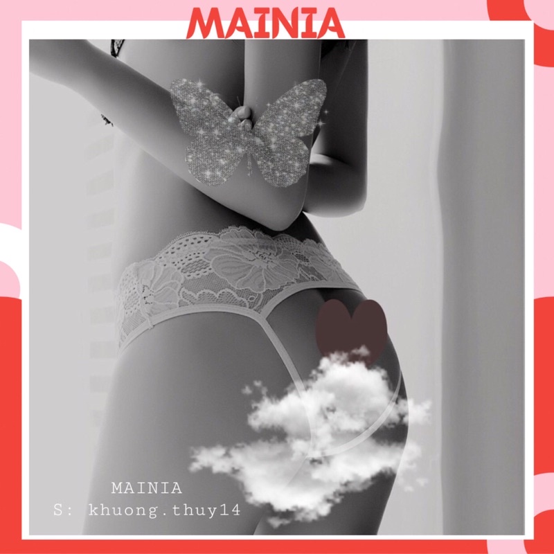 [Hàng Đẹp] Quần Lót Ren Thêu Hoa Lọt Khe Hở Đáy Siêu Đẹp Sexy Quyến Rũ Mainia Shop