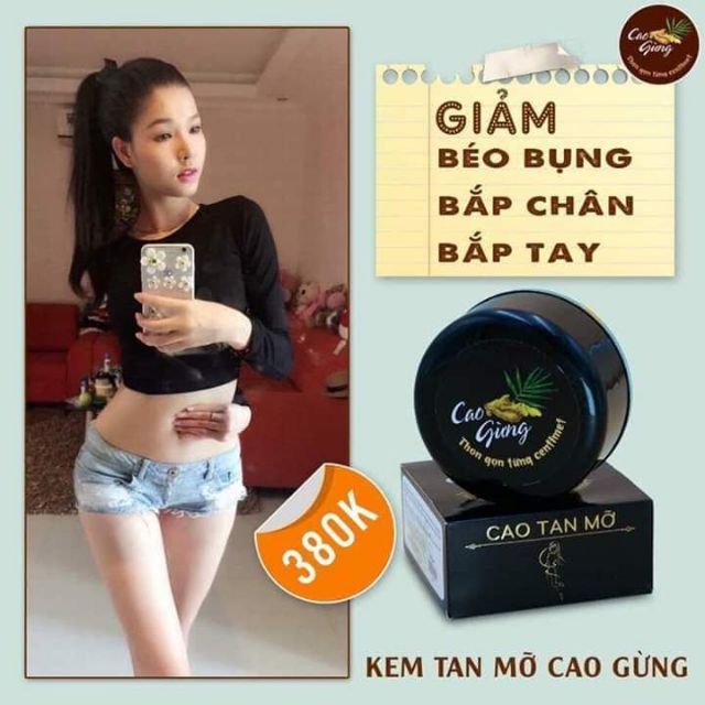 Gel tan mỡ bụng cao gừng cát tường