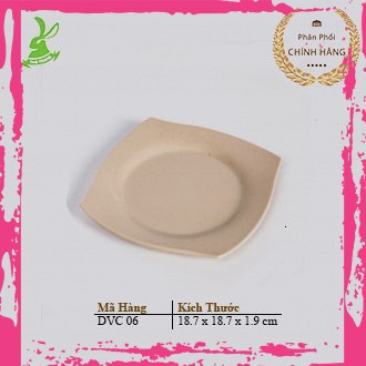 [Mẫu Mới]Dĩa vuông màu nâu nhựa melamine cao cấp Fataco Việt Nam