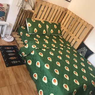 Bộ ra nệm quả bơ - 1 drap 1m6 1m8 kèm 2 áo gối nằm 45 x 65 cm- CAISHOPQUEN