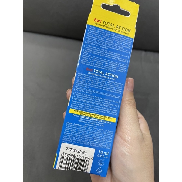 [ CHUẨN AUTH 100%] Dưỡng mi Eveline 8in1 Total Action Lash Therapy dưỡng mi siêu dài và dày 10ml | BigBuy360 - bigbuy360.vn