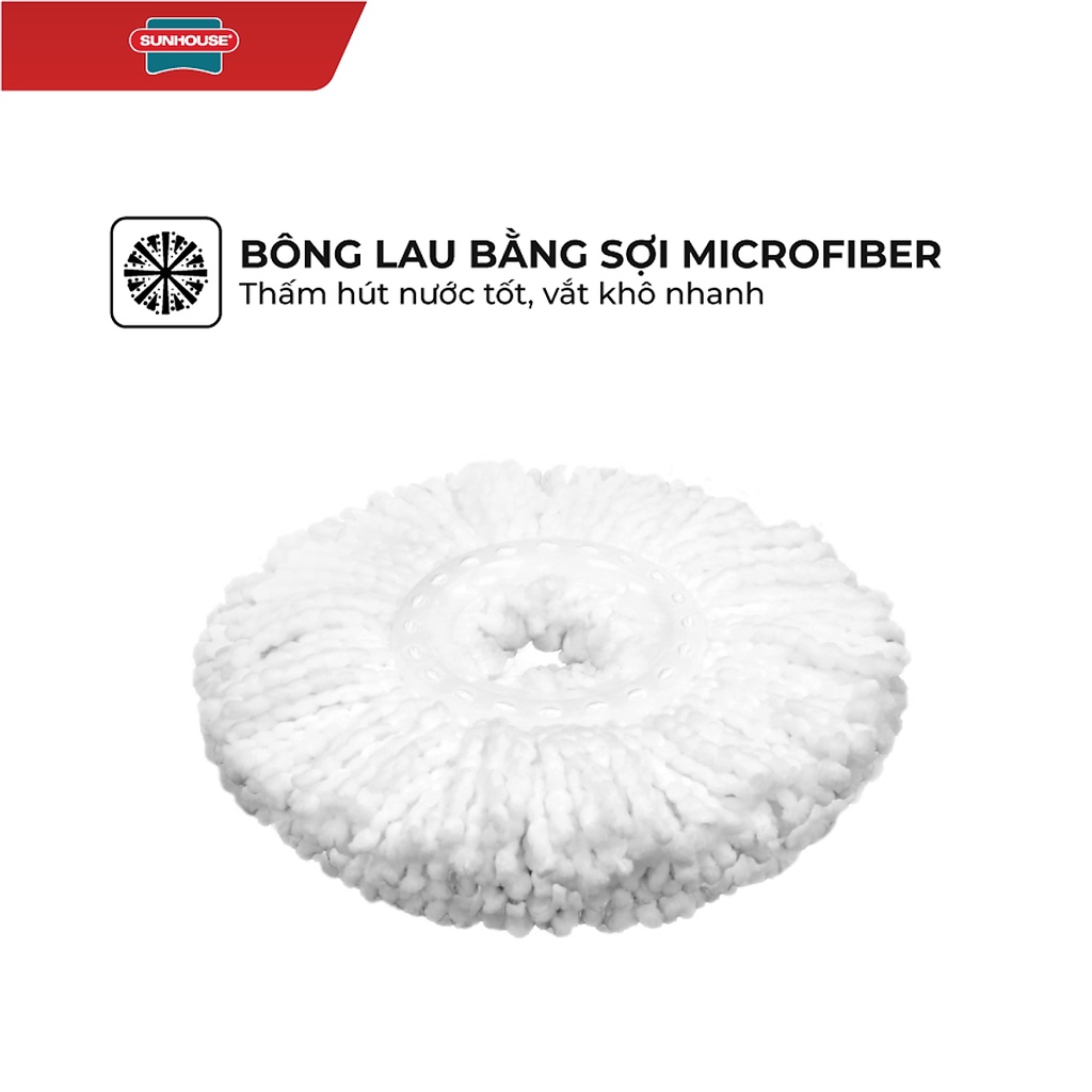 Bông Lau Nhà Microfiber Xoay 360 Độ Sunhouse KS-CO350M