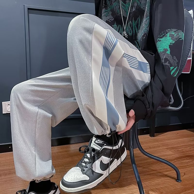 Quần harem Dáng Rộng Kẻ Sọc Bên Hông Thoải Mái Thời Trang Hàn Quốc Cho Nam size M-3XL