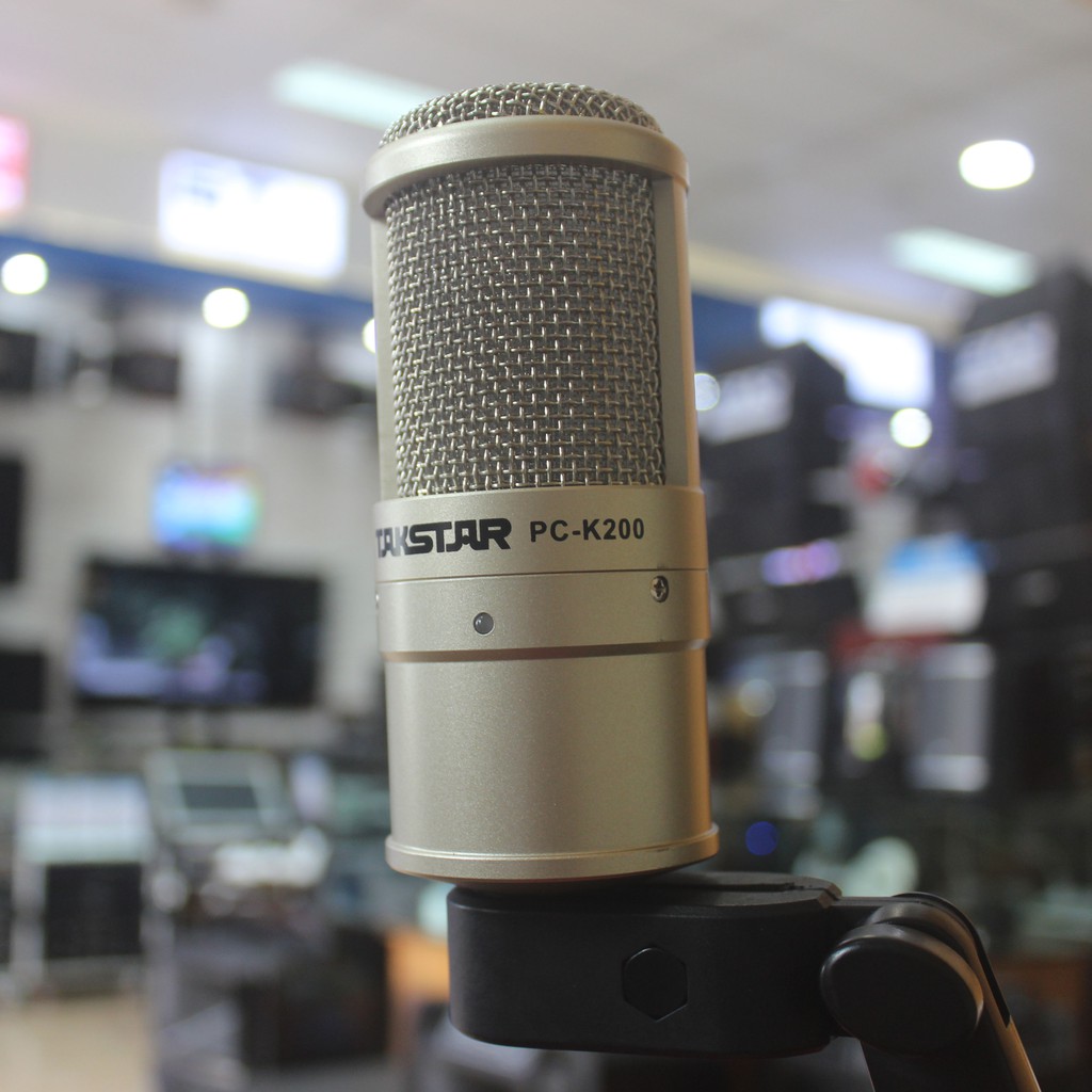 Micro thu âm, mic hát livestream chuyên nghiệp Takstar PC K-200, kèm dây XLR-XLR 3m, hành chính hãng, bảo hành 12 tháng