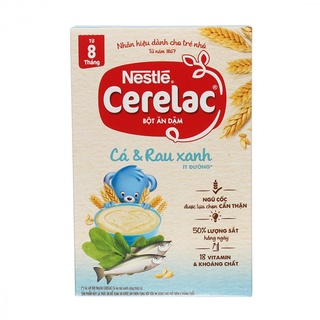 Bột ăn dặm Nestle ngũ cốc cá và rau xanh 200g cho bé 8M+
