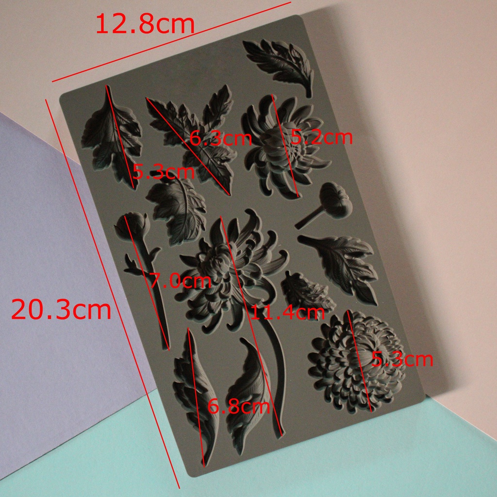 Khuôn Silicone Làm Bánh Tạo Hình Hoa Cúc Đẹp Mắt Tiện Dụng