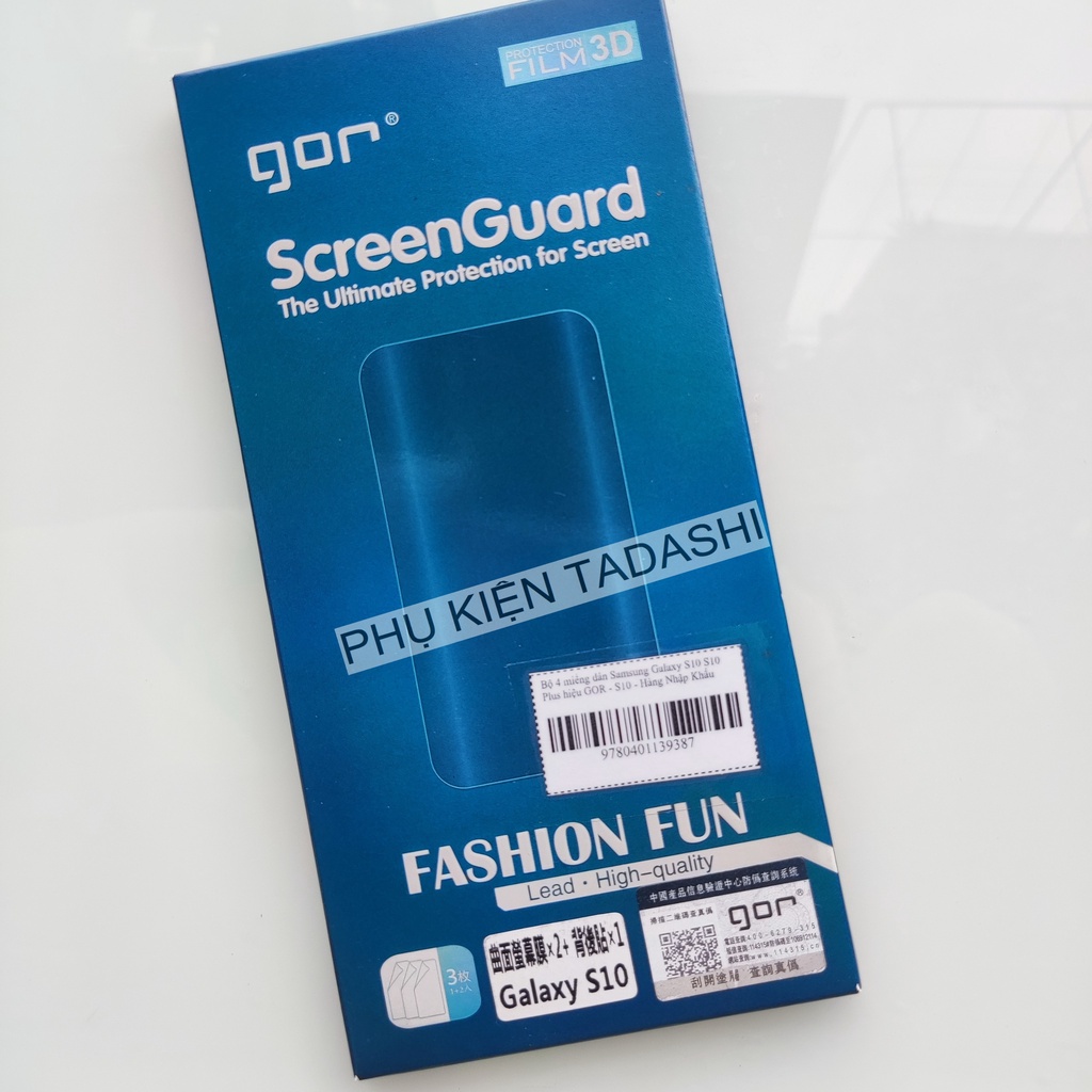 Bộ 4 Miếng Dán Dẻo Gor Samsung S10/ S10 Plus Dán Full Màn 3D, Trong suốt - Chính Hãng Gor