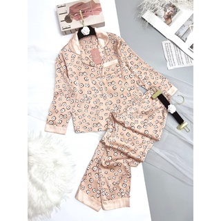 Đồ bộ pijama lụa mặc nhà tay dài lụa Sam luxury cao cấp