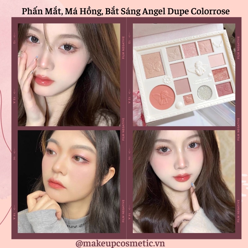 Phấn Mắt, Má Hồng, Bắt Sáng Angel Dupe Colorrose - Eyeshadow, Blush, Highlight Palette