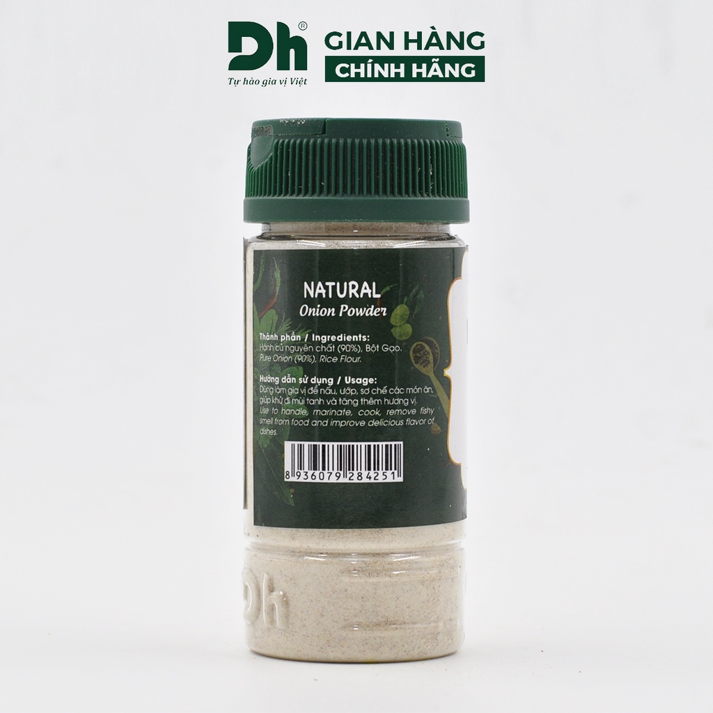 Bột hành nguyên chất Natural DH Foods chế biến thực phẩm 40gr