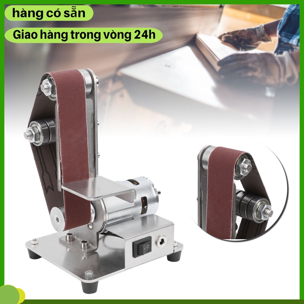 Máy mài mini cầm tay Máy mài đai điện Máy mài đánh bóng tự làm110‑240V (EU）