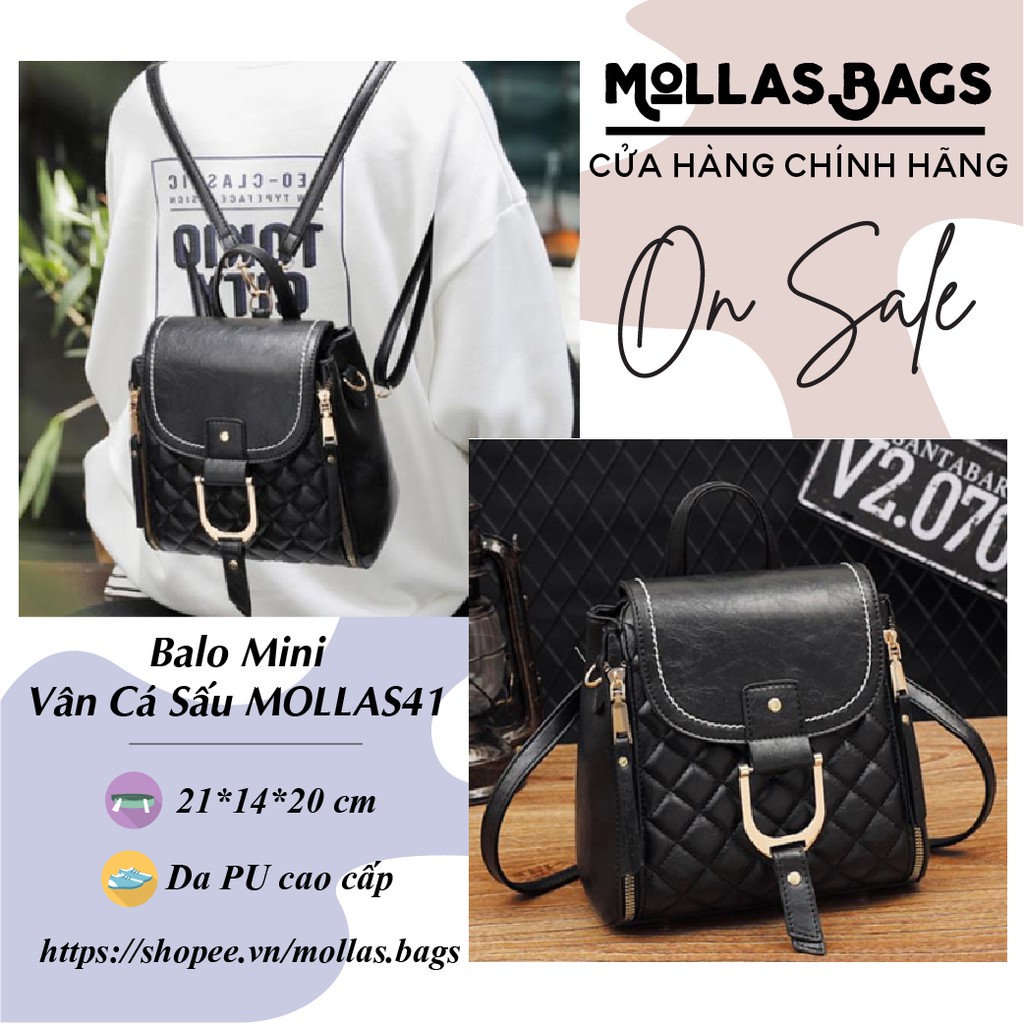 [FULLBOX] Balo Mini Vân Cá Sấu MOLLAS.BAGS41