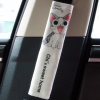 1 Vỏ Bọc Dây Đai An Toàn Họa Tiết Hoạt Hình Dễ Thương Cho Xe Hơi