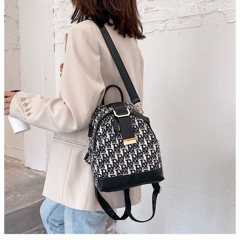 Balo Nữ Thời Trang Cao Cấp VINTAGE Đi Học Giá Rẻ Balo mini vải kẻ caro phong cách hàn quốc