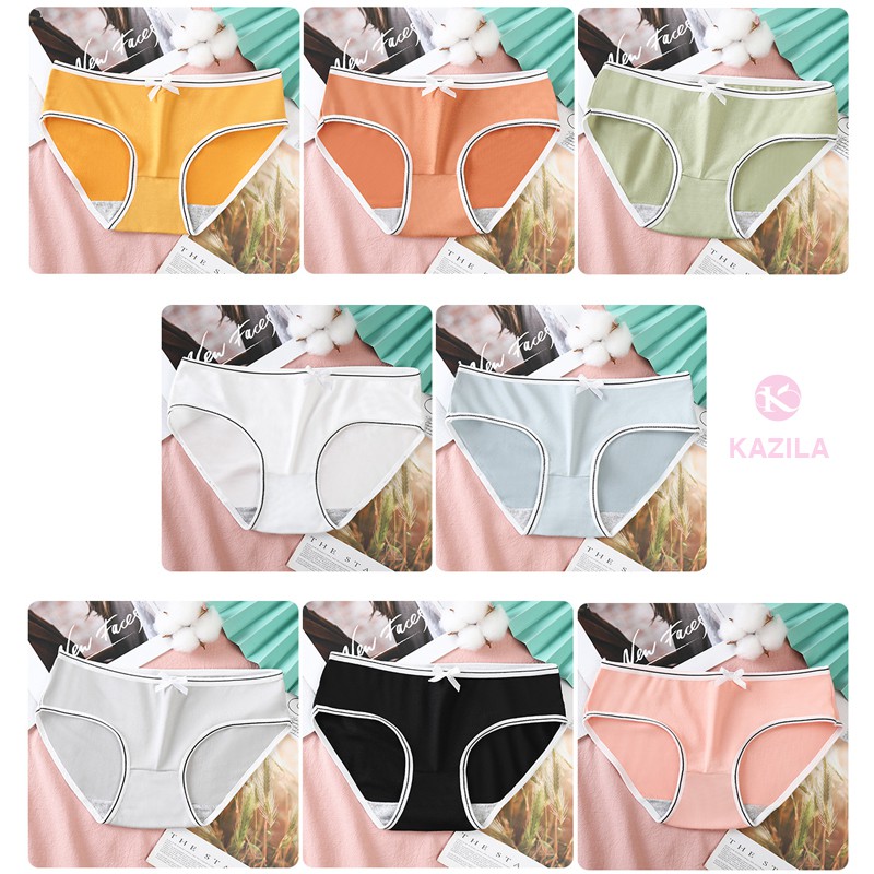 Quần lót nữ cotton cao cấp trơn viền đen trắng, quần lót cotton kháng khuẩn co giãn 4 chiều thoáng khí Kazila QLH80 | BigBuy360 - bigbuy360.vn