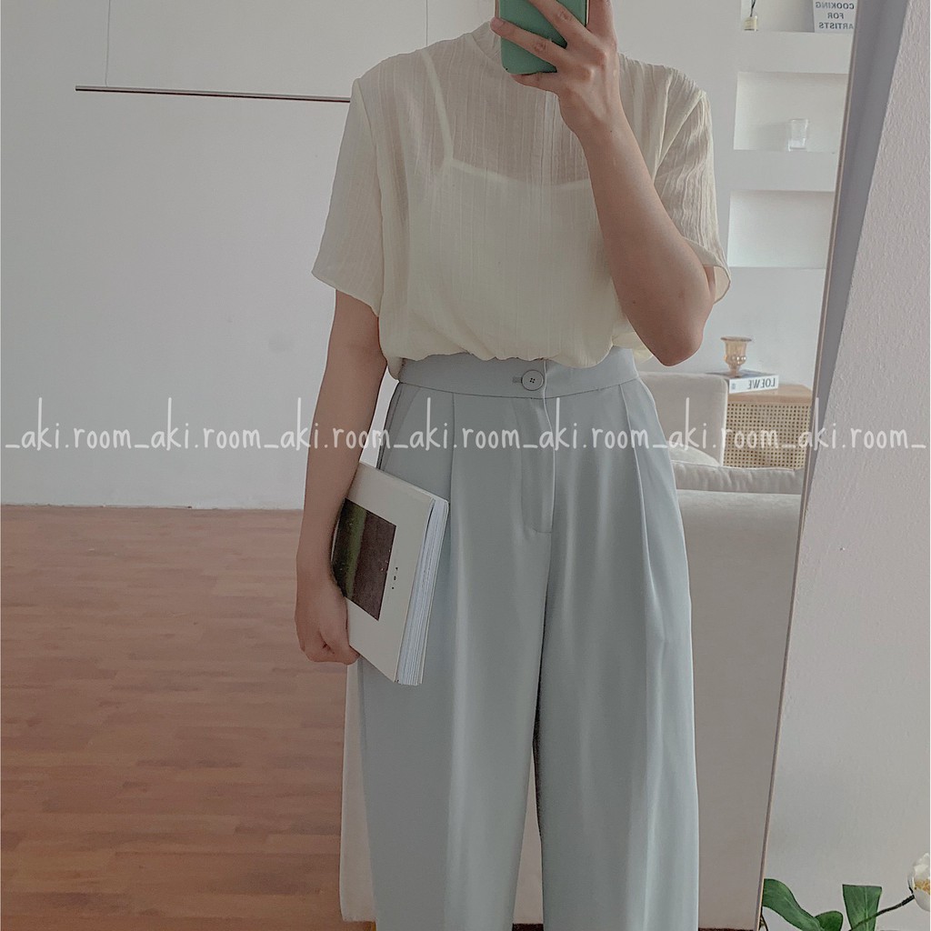 Áo tơ hàn cổ trụ cộc tay