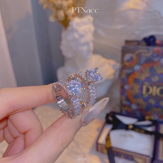 ᴾᵀᴺᵃᶜᶜ nhẫn bạch kim full đá paguet | bn872.653