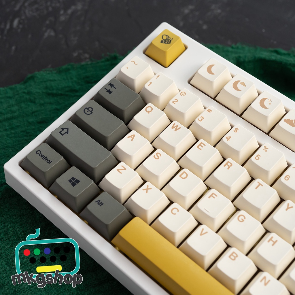 Keycap Shimmer Cherry nhựa PBT in nhiệt dyesub, 147 nút bàn phím cơ