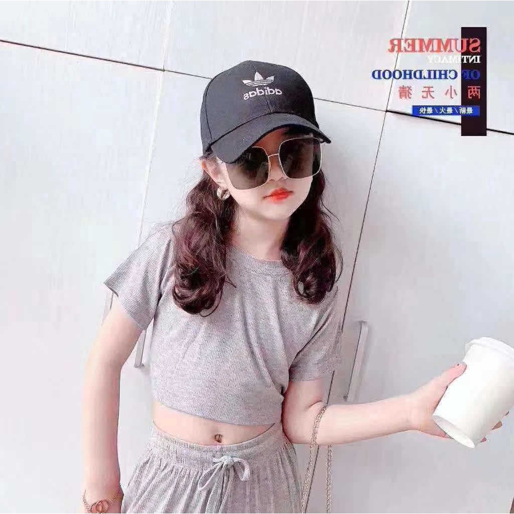 Set Áo Thun Ngắn Tay + Quần Lửng Thời Trang Cho Bé Gái Từ 3-8 Tuổi