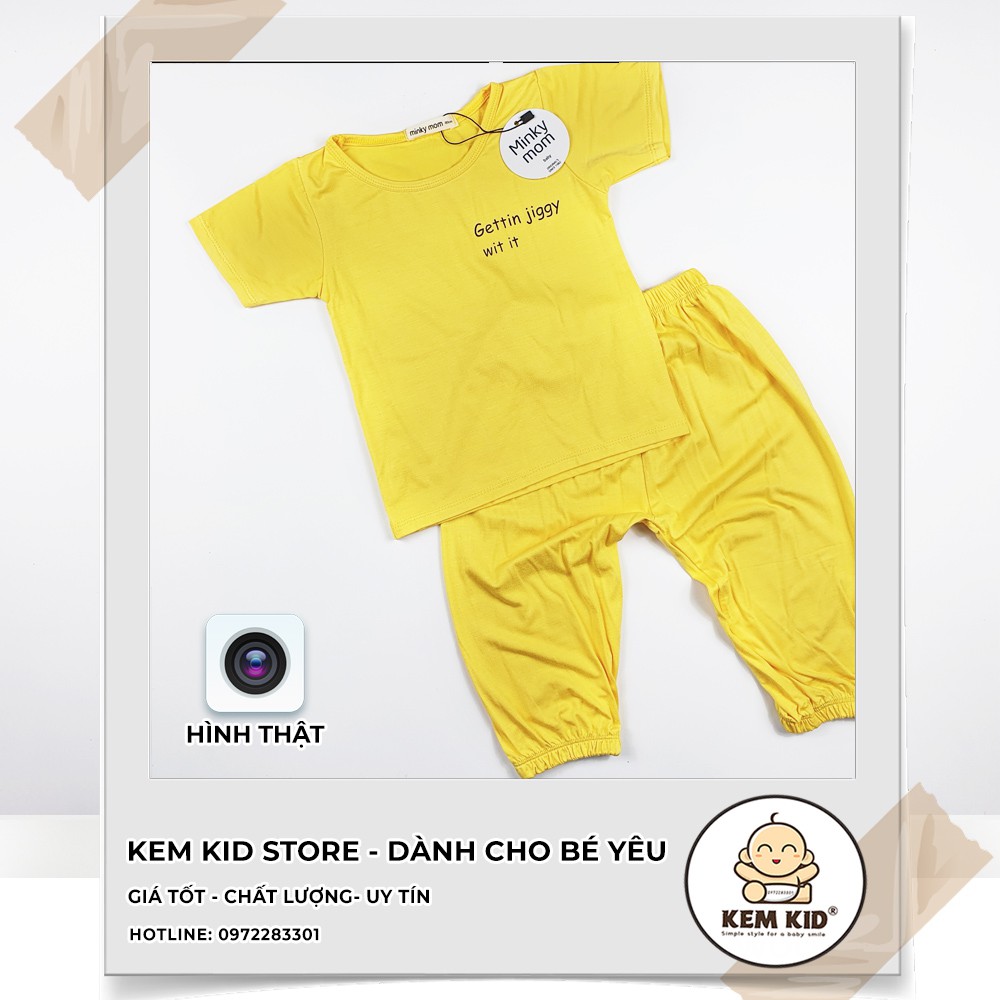 Bộ Minky Mom Alibaba tay cộc, quần dài,vải thun lạnh siêu mát, mềm mịn thấm hút mồ hôi cho bé