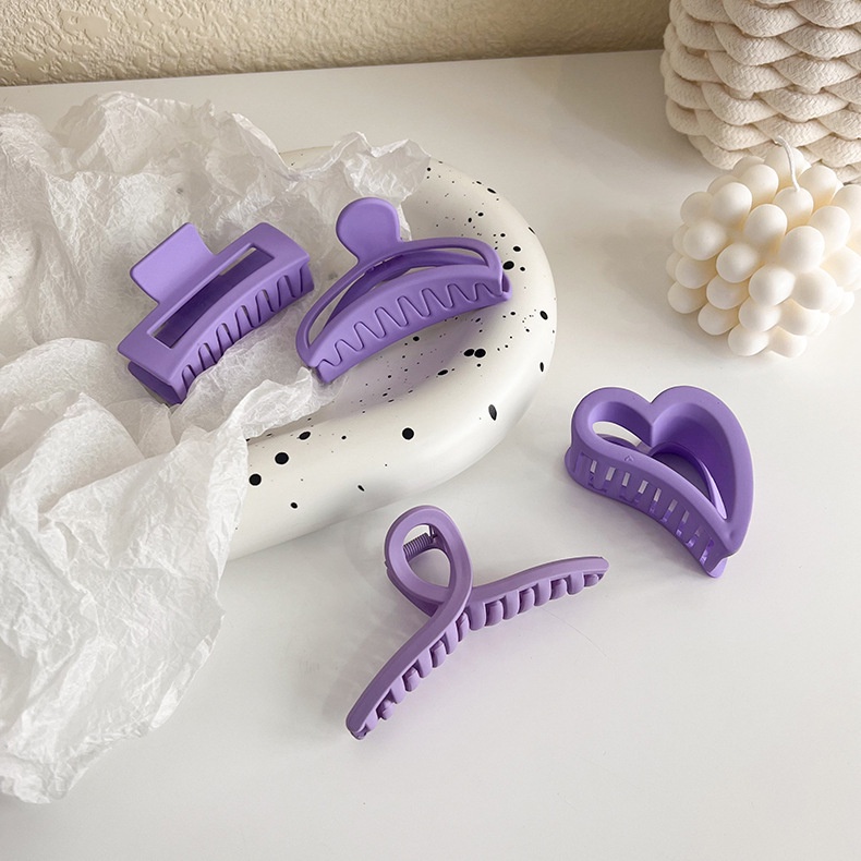 Kẹp Tóc acrylic Màu Tím Thiết Kế Đơn Giản