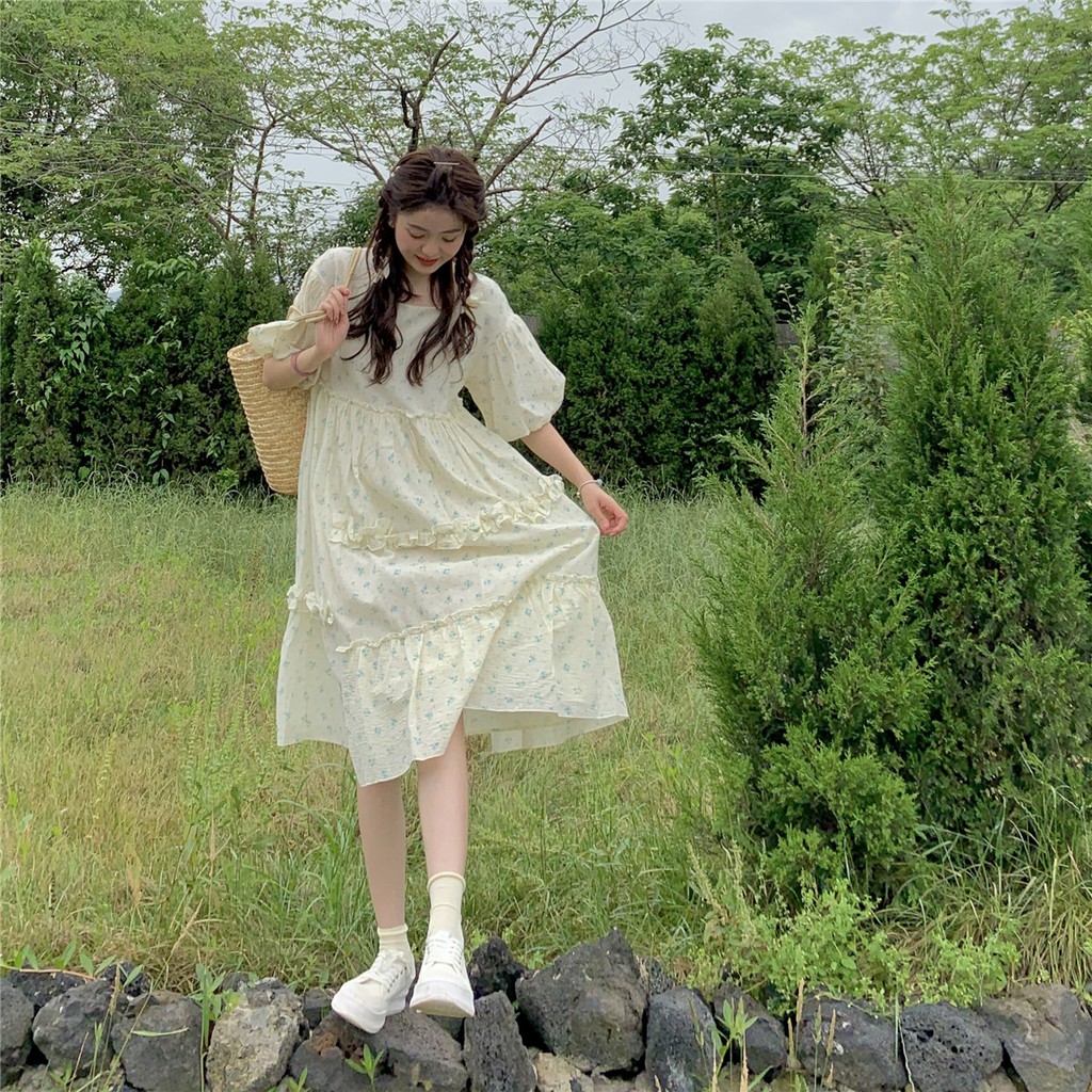 Đầm  hoa nhí bèo ngây thơ Korea