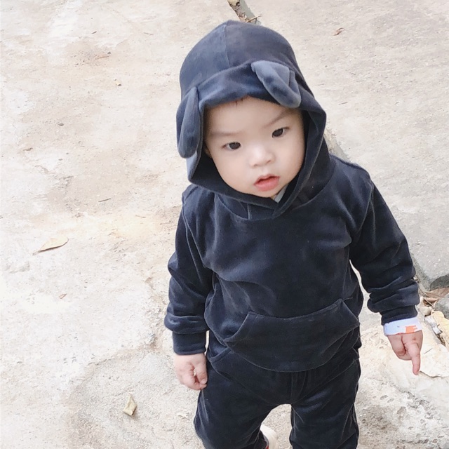 Bộ nhung gấu trẻ em