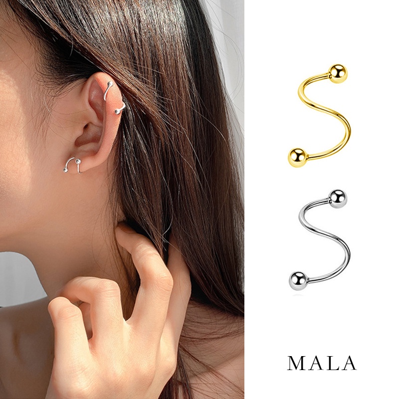 Bông Tai MAYEBE LAVEND Thép Titan Mạ Vàng 18k Hàn Quốc