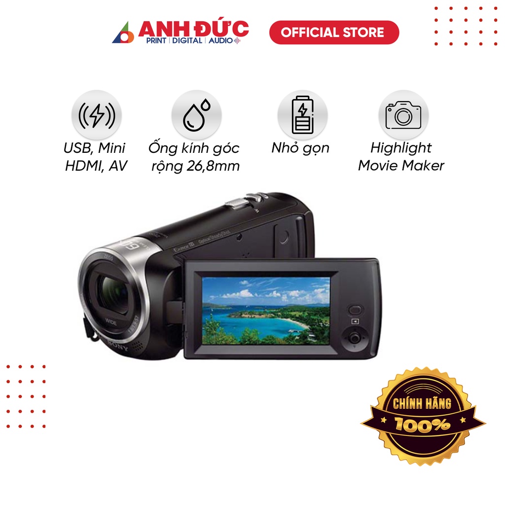 Máy quay phim cầm tay Sony Handycam HDR-CX405, Hàng chính hãng bảo hành 24 tháng Sony Việt Nam