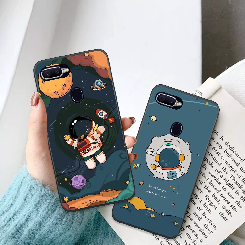 Ốp lưng Oppo F9 - A7 vũ trụ, phi hành gia ốp điện thoại viền dẻo thời trang cao cấp