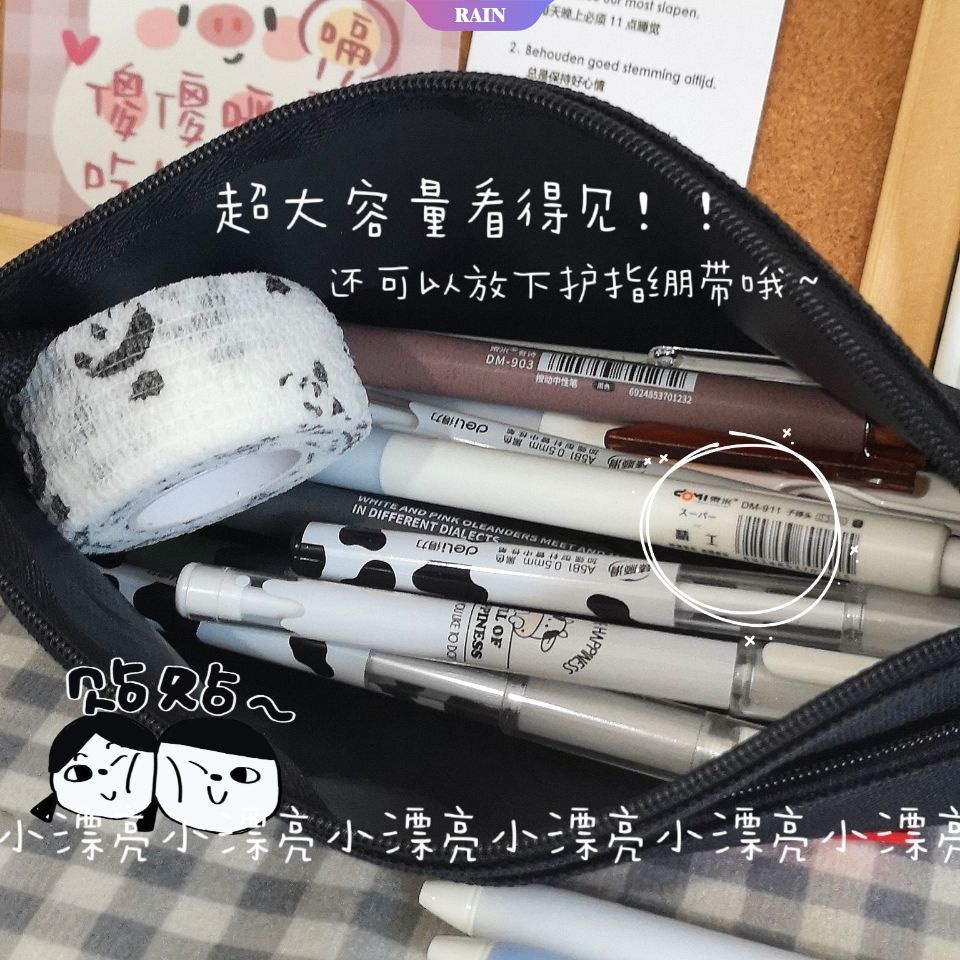 Túi Đựng Bút Hai Lớp Bằng Vải Oxford Họa Tiết Hoạt Hình Sanrio Dễ Thương