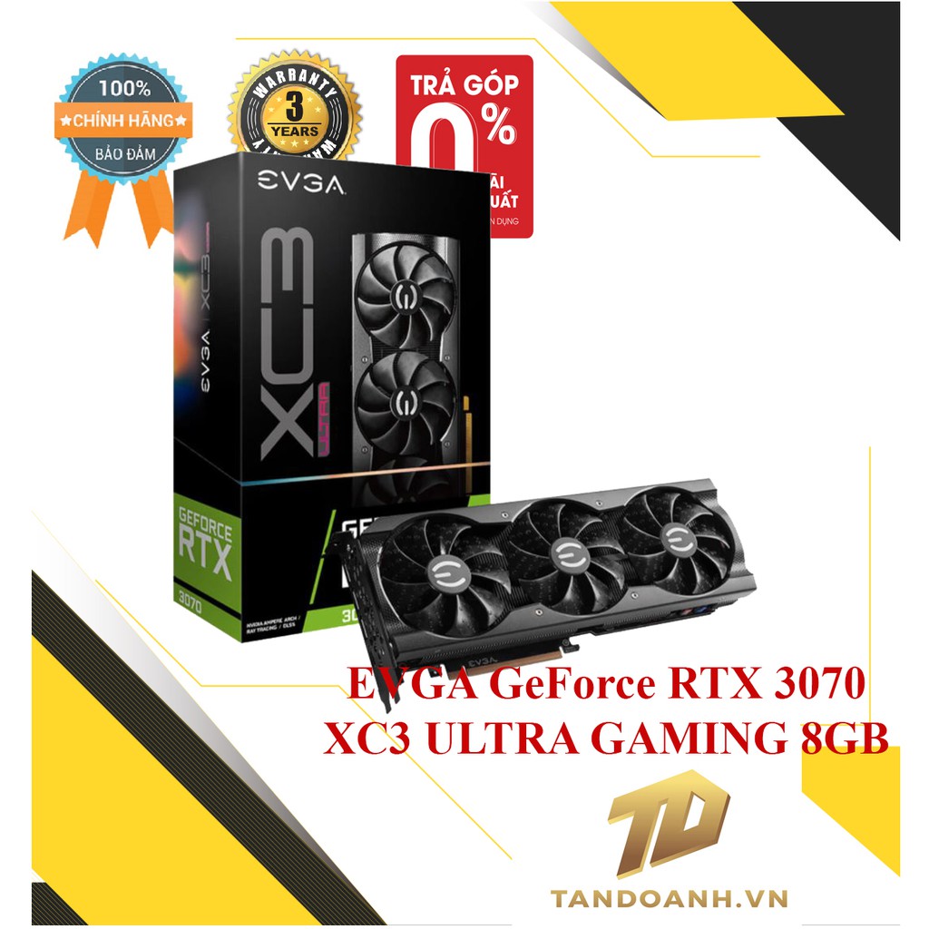 Card màn hình EVGA GeForce RTX™ 3070 XC3 ULTRA GAMING – 8GB GDDR6