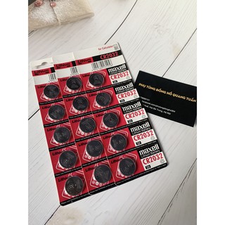 Vỉ 5 viên pin cmos cr2032 maxell lithium battery 3v