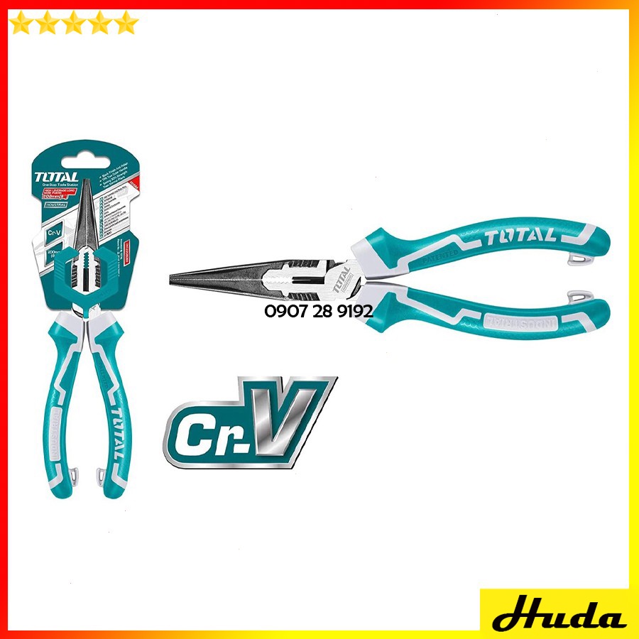 Kìm kềm mũi nhọn mỏ dài cao cấp dài 160mm 180mm chất liệu CRv cao cấp Total Ingco POI