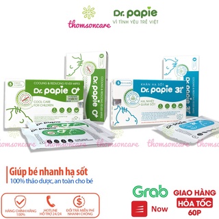 Khăn hạ sốt Dr Papie - Giúp hạ nhiệt, giảm sốt nhanh - An toàn đối với bé với thành phần thiên nhiên