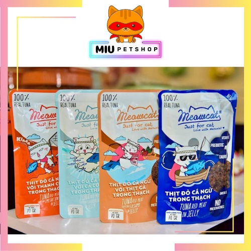 Pate cho mèo Meowcat túi 70gr - pate tiện lợi nhiều dinh dưỡng cho mèo