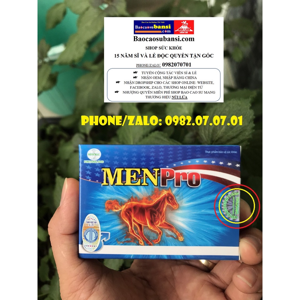 Viên Uống Menpro Tăng Cường Sinh Lực, Tráng Dương và Tăng Ham Muốn Cho Nam Giới- Shop Sức Khoẻ 0982070701 Phân Phối
