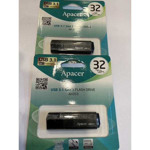 Usb Apacer 3.1 Gen 1 AH353 32GB màu đen.